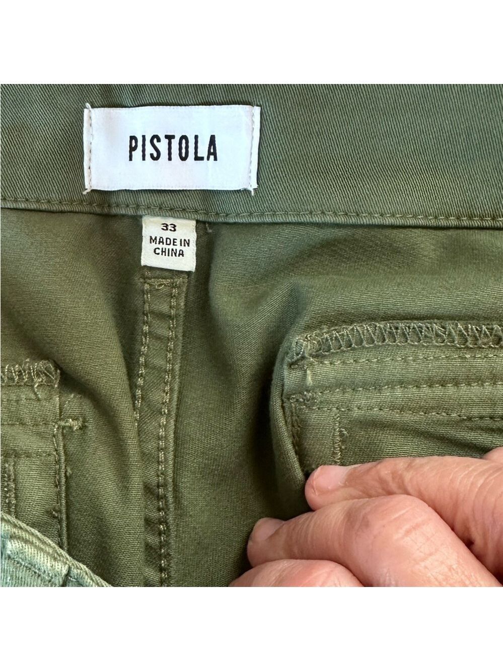 Pistola Denim Twill Sophia Sage Green Wide-Leg Women's Pants Plus Size 33 EUC - Picture 6 of 7